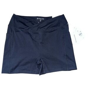 Blogilates Crisscross Scrunch Bike Shorts Womens 1X Jet Black